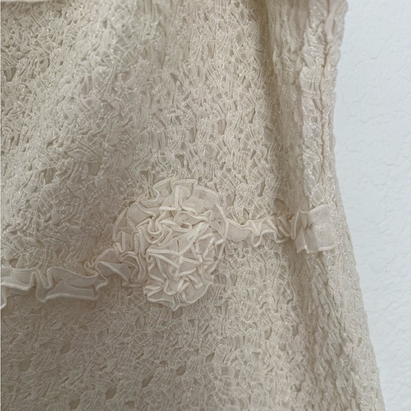 Johnny Was Vintage Lace Crochet Ruffle Coquette Romantic Y2K 90s Coastal Dress - Picture 8 of 8